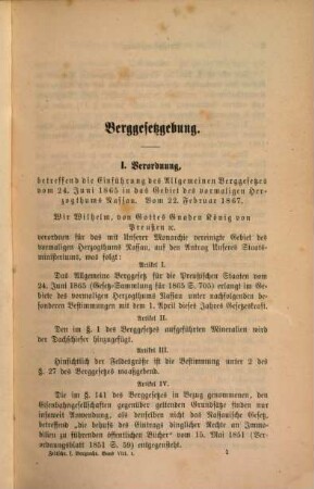 Zeitschrift für Bergrecht : ZfB. 8, 8. 1867