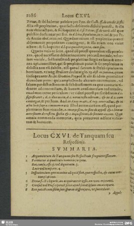 Locus CXVI. de Tanquam seu Respectivis