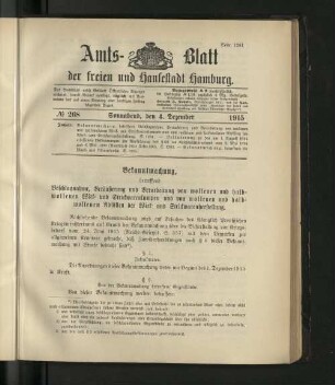 No. 268, 4. Dezember 1915