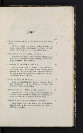 V-X, Inhaltsverzeichnis