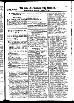 323.Ausgabe. Freitag, 15. Januar 1915