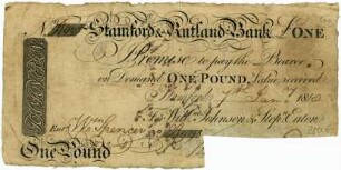 Geldschein, 1 Pfund, 1.1.1818
