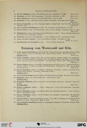 Steinzeug vom Westerwald und Köln (Nr. 352-401)