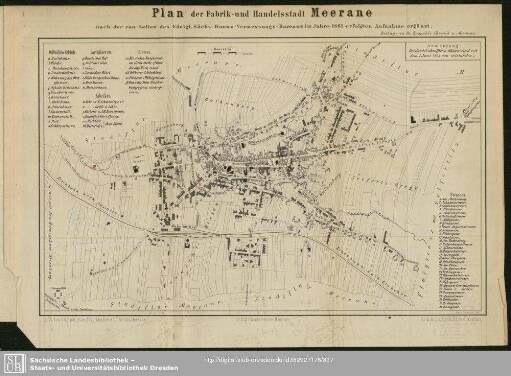 Plan der Fabrik- und Handelsstadt Meerane