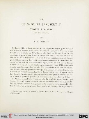 1: Sur le naos de Senusert I trouvé à Karnak