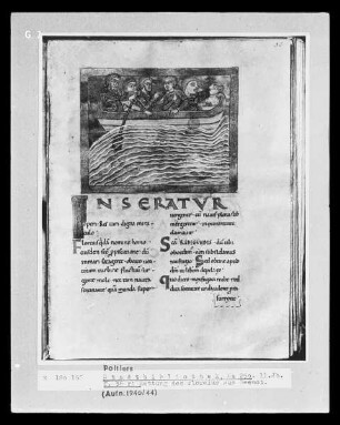 Vita Radegundis des Bischofs Fortunat — Rettung des Floreius aus Seenot, Folio 36r