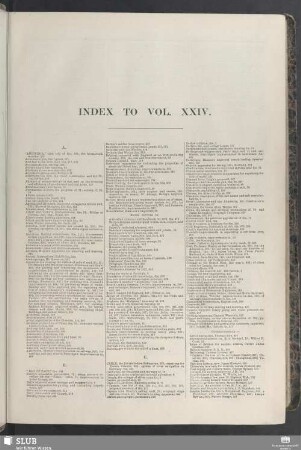 Index to vol. XXIV