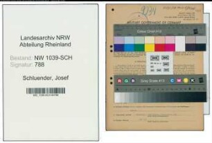 Entnazifizierung Josef Schluender , geb. 31.03.1903 (Elektroingenieur)