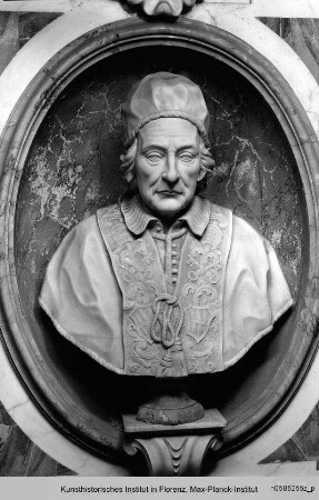 Kenotaph für Papst Clemens XII. (Lorenzo Corsini) : Corsini-Kenotaph: Porträtbüste von Papst Clemens XII.