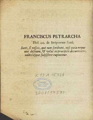 Franciscus Petrarcha