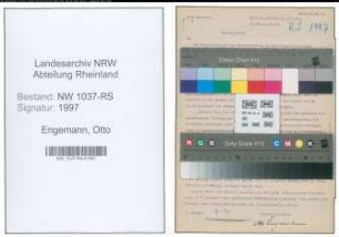 Entnazifizierung Otto Engemann , geb. 03.04.1895 (Lehrer)