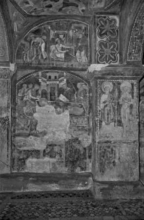 Freskendekoration mit Figuren und Szenen des AT, der Apokalypse, Evangelisten und Heiligen — Szenen aus dem Leben des Heiligen Magnus
