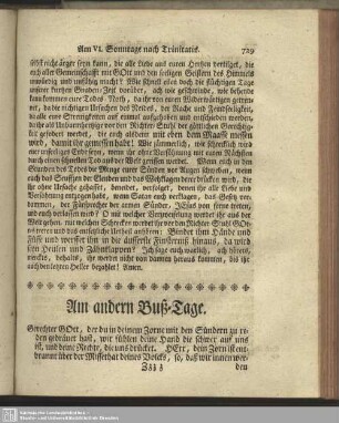 Am andern Buß-Tage