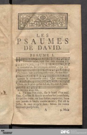 Les Psaumes de David.