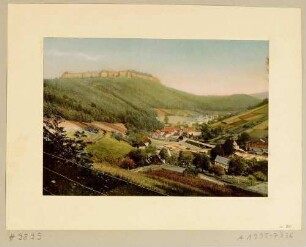 Die Festung Königstein in der Sächsischen Schweiz von Südwesten über dem Bielatal