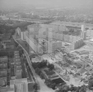 Neubaugebiet in Dresden-Johannstadt : Blickrichtung Nordwesten zum Käthe-Kollwitz-Ufer