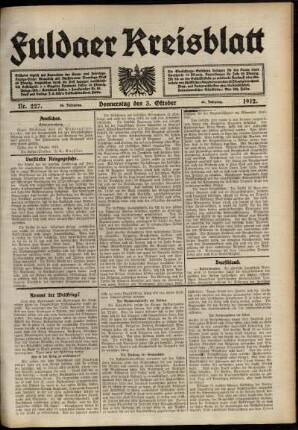 Ausgabe vom Donnerstag, den 03. Oktober 1912.