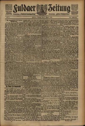 Ausgabe vom Montag, den 05. April 1909.