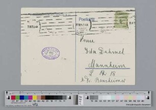 Postkarte an Ida Dehmel