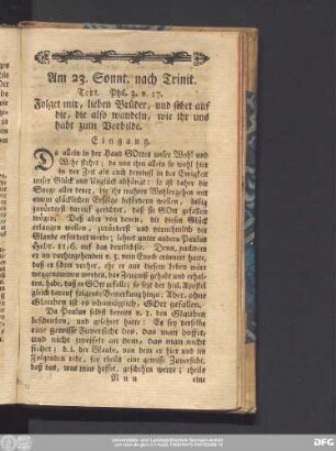 Am 23. Sonnt. nach Trinit. Text. Phil. 3. v. 17.