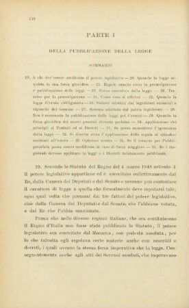 Parte I. Della pubblicazione della legge