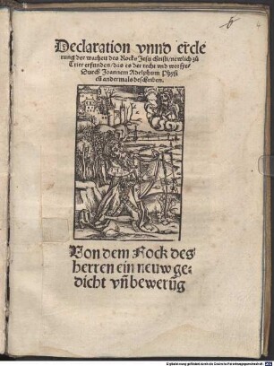 Declaration vnd erclerung der warheit des Rocks Jesu Christi, newlich zu Trier erfunden, das es der recht vnd war seye