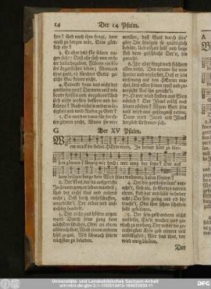Der XV Psalm.