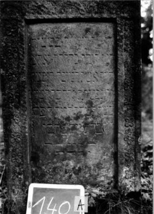 Grabstein 140 [Nir S. 110 Nr. 11.21]: Grabstein 140A [Nir S. 110 Nr. 11.21]