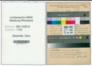 Entnazifizierung Dina Swientek , geb. 17.07.1908 ()
