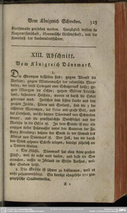 XIII. Abschnitt. Vom Königreich Dänemark