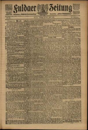 Zweite Ausgabe vom Freitag, den 10. Juli 1908.