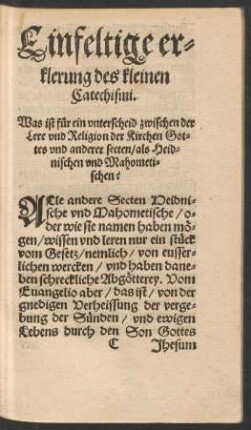 Was ist für ein unterscheid zwischen der Lere und Religion der Kirchen Gottes und anderer secten ...