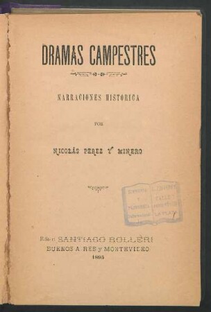 Dramas campestres : narraciones histórica