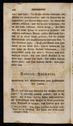 108-125, Dritter Abschnitt. Entstehung der Erwartungen und Hoffnungen der Juden.