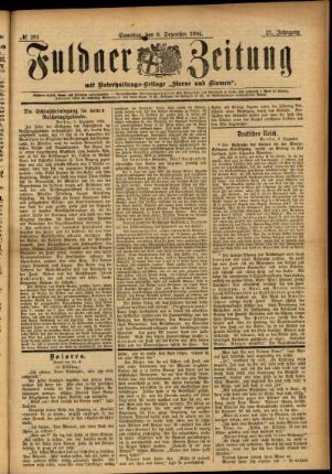 Ausgabe vom Samstag, den 08. Dezember 1894.