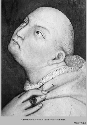 Stifterbild - Stifterbild: Kardinal Gentile Partino da Montefiore kniet vor dem hl. Martin