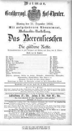 Das Beerenlieschen oder Die güldene Kette