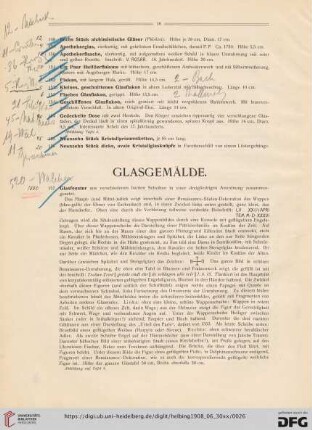Glasgemälde (Nr. 157-164)