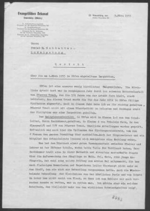Höfen/Enz mit Rotenbach: Inspektionsbericht 1955