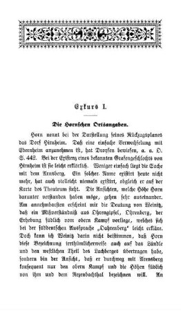 Exkurs I. Die Hornschen Ortsangaben.
