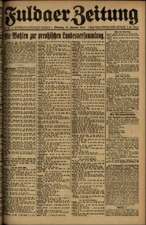 Ausgabe vom Montag, den 27. Januar 1919.
