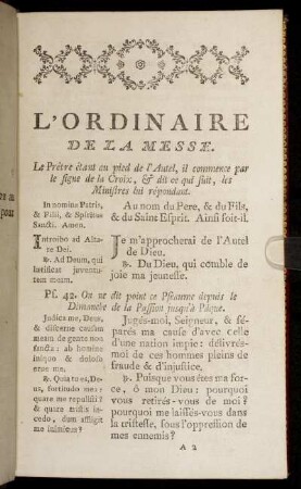 L'Ordinaire De La Messe.