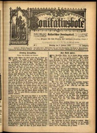 Ausgabe vom Sonntag, den 09. Februar 1896.
