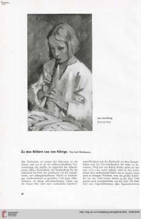 51: Zu den Bildern Leo von Königs