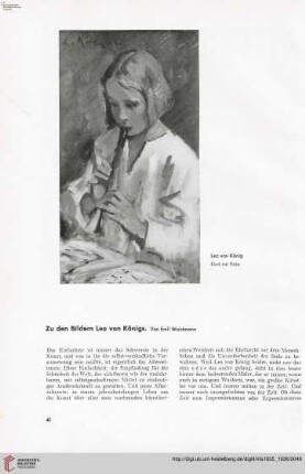 51: Zu den Bildern Leo von Königs