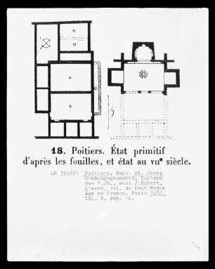 Poitiers, Grabungsgrundriss des Baptisteriums Saint-Jean