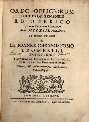 Ordo officiorum ecclesiae senensis
