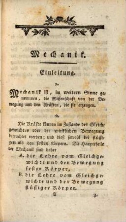 Mechanik und ihre gesammte Theile