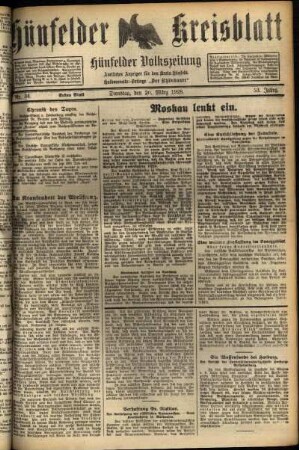 Ausgabe vom Dienstag, den 20. März 1928.