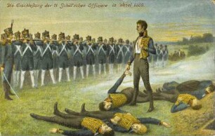 Die Erschießung der 11 Schill'schen Offiziere in Wesel 1809.